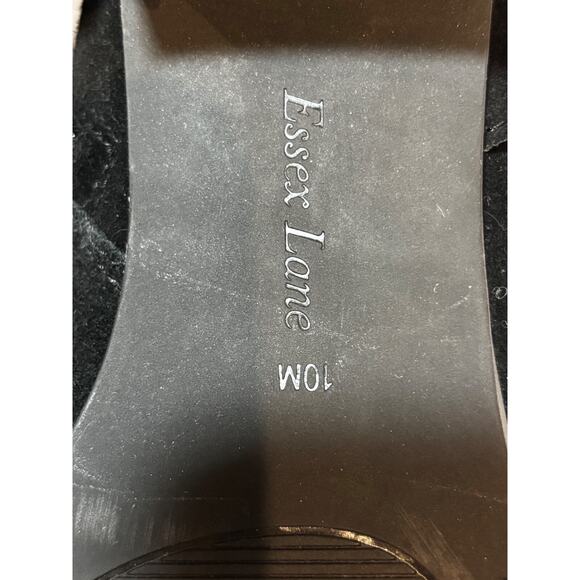 Essex Lane Black Suede Ankle Harness Bootie Boots Women's Sz 10 capsule grunge - Picture 5 of 8